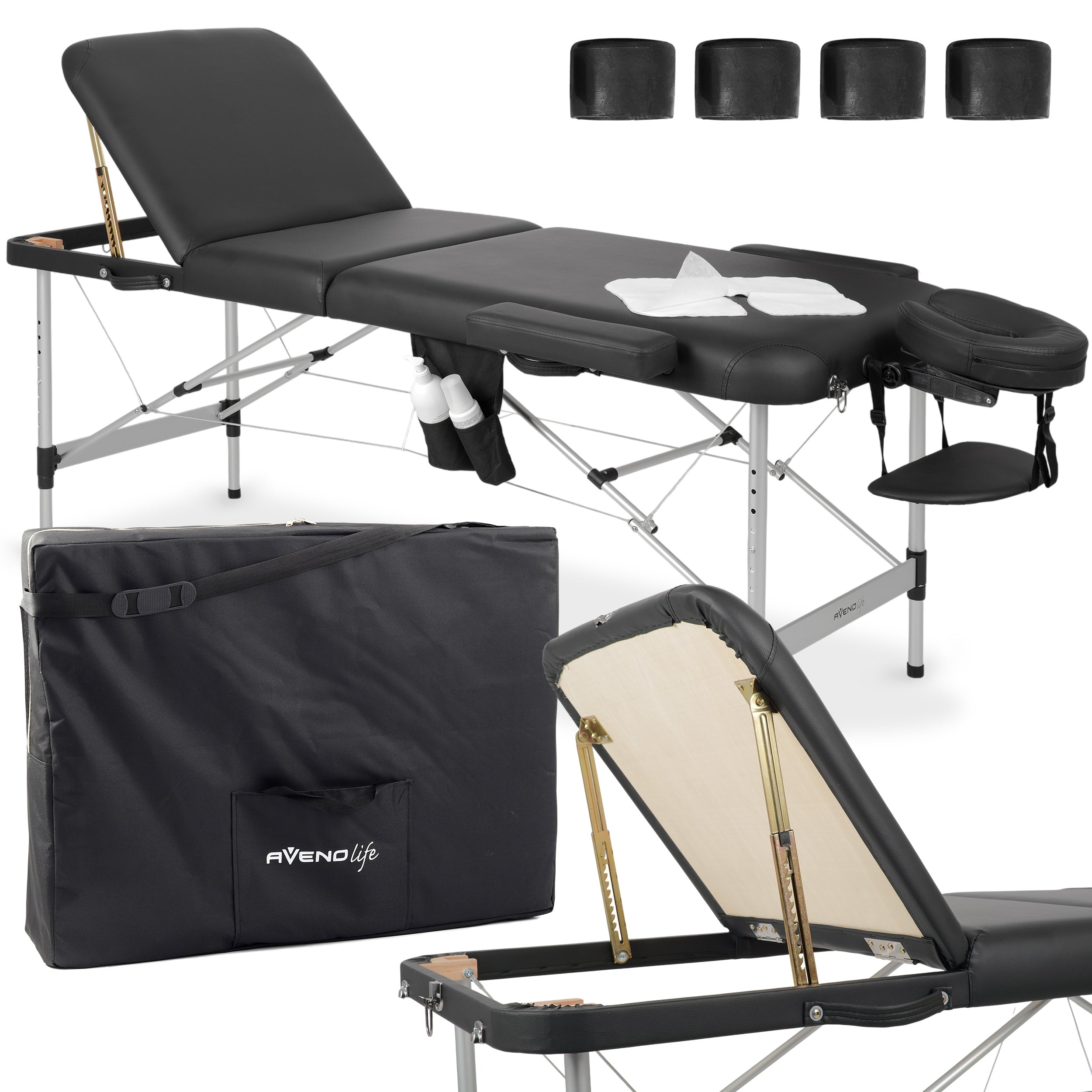 Portable massage table Adele 70 Comfy Base K515 Black