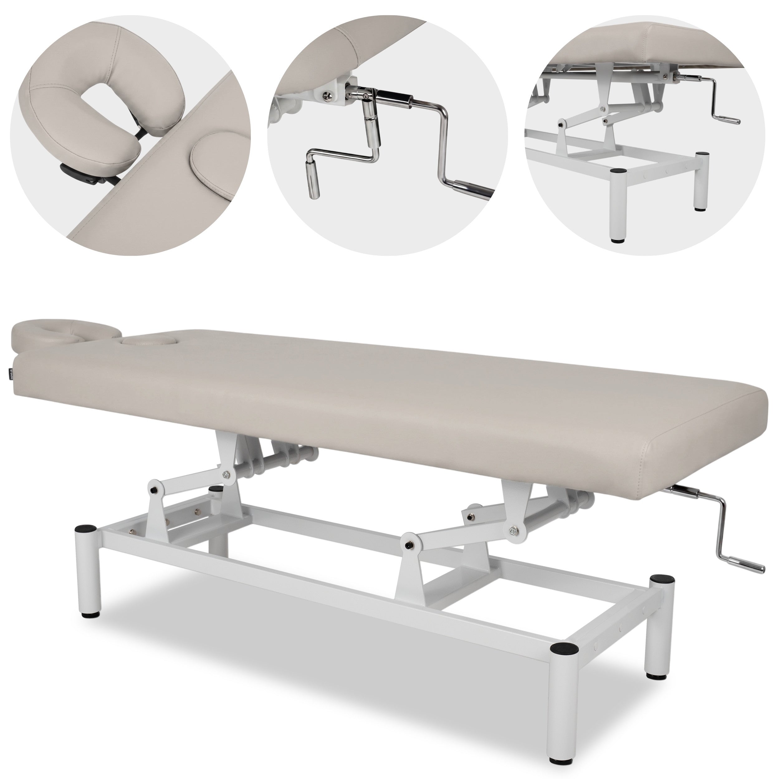 VIGO 1 Stationary  massage table with manual height adjustment - light gray