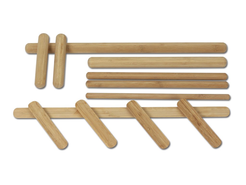 Ensemble de bâtons de massage en bambou
