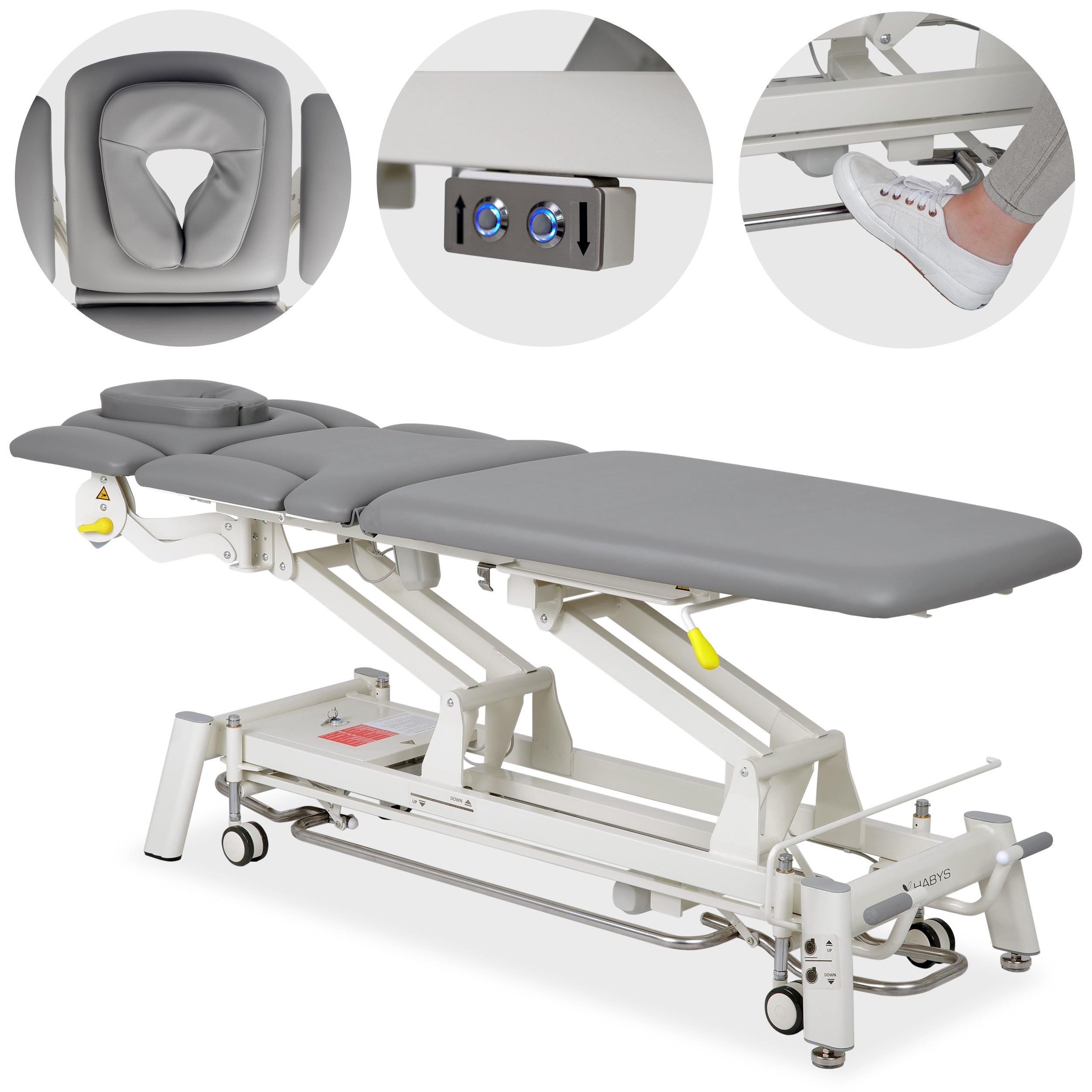 Elektrische massage- en fysiotherapietafel Proxima X7 Touch Core, Grijs
