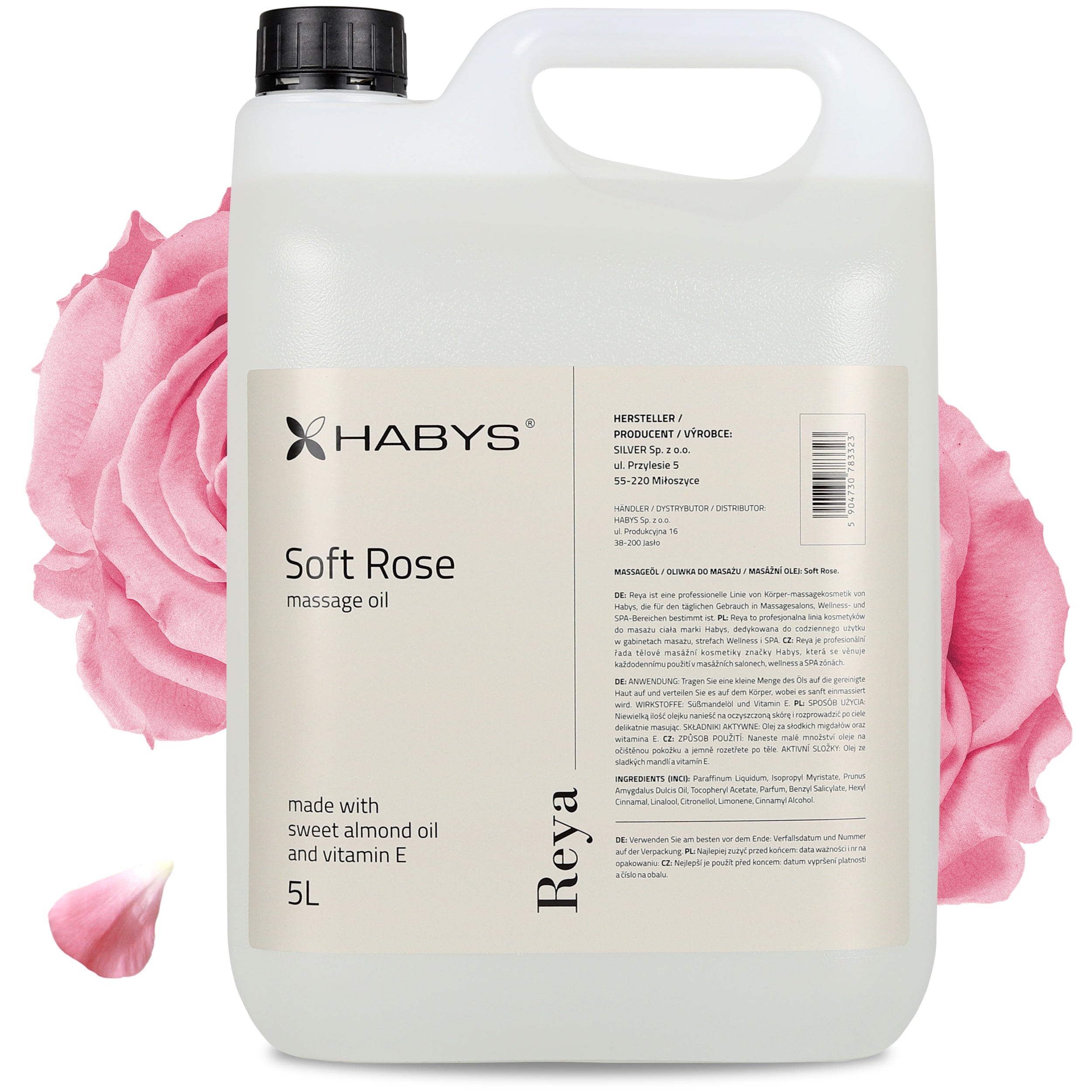 Huile de Massage, Rose Douce, HABYS 5000 ml