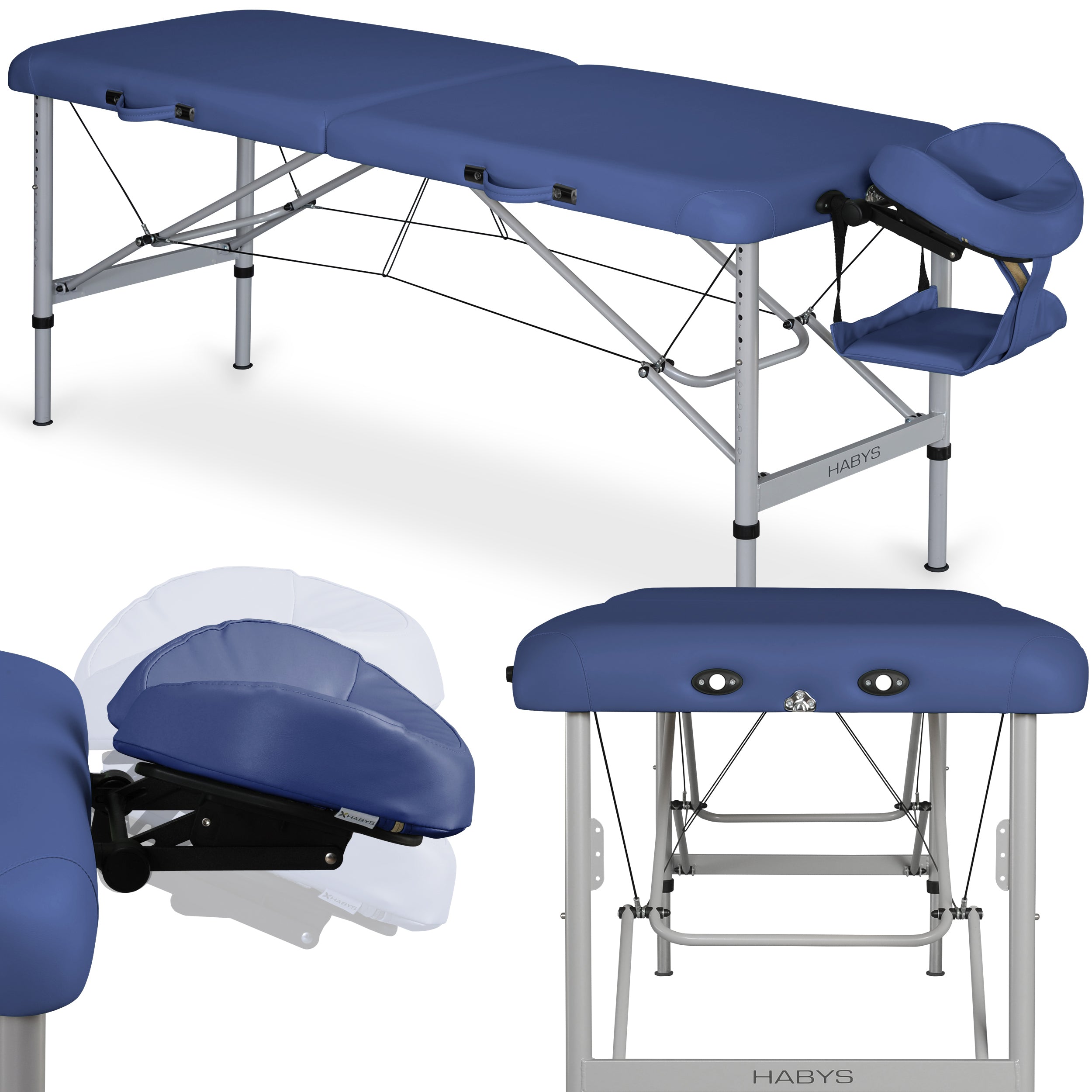Massagetafel Aero Alu 60 Vinyl Flex K012, Marineblauw