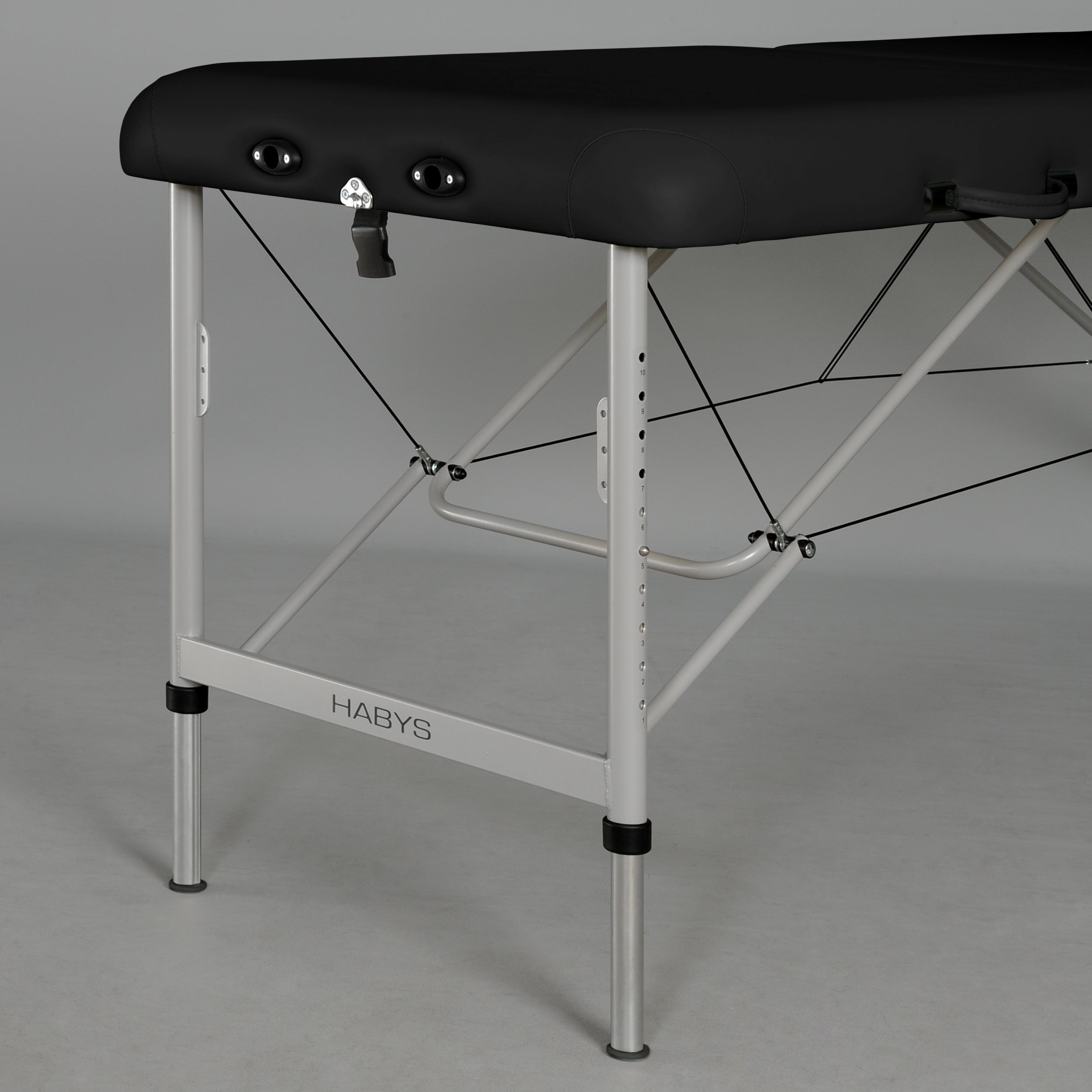 Massagetafel Aero Alu 70 Vinyl Flex K015, Zwart