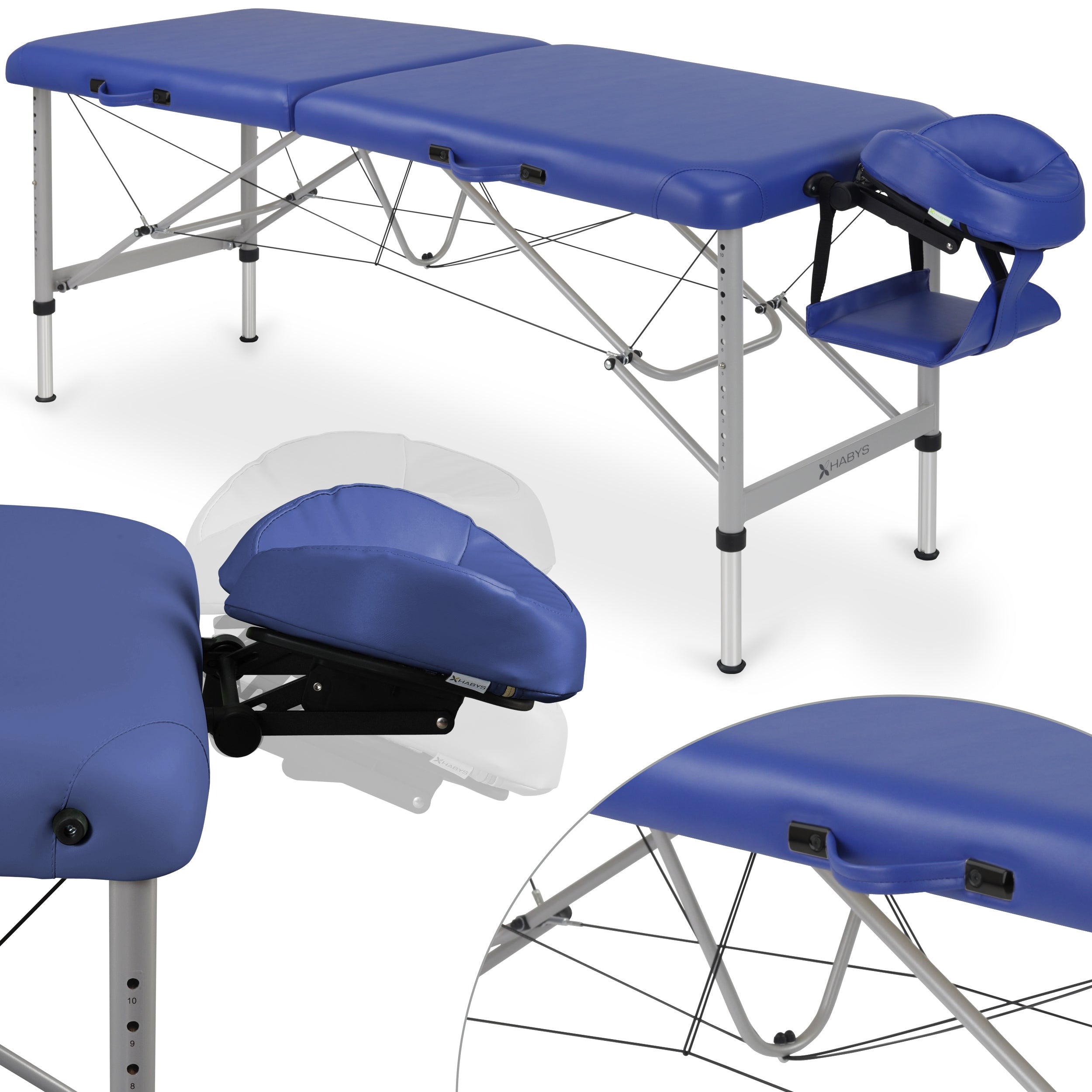 Massagetafel Aero Stabila Alu 60 Vinyl Flex K012, Marineblauw