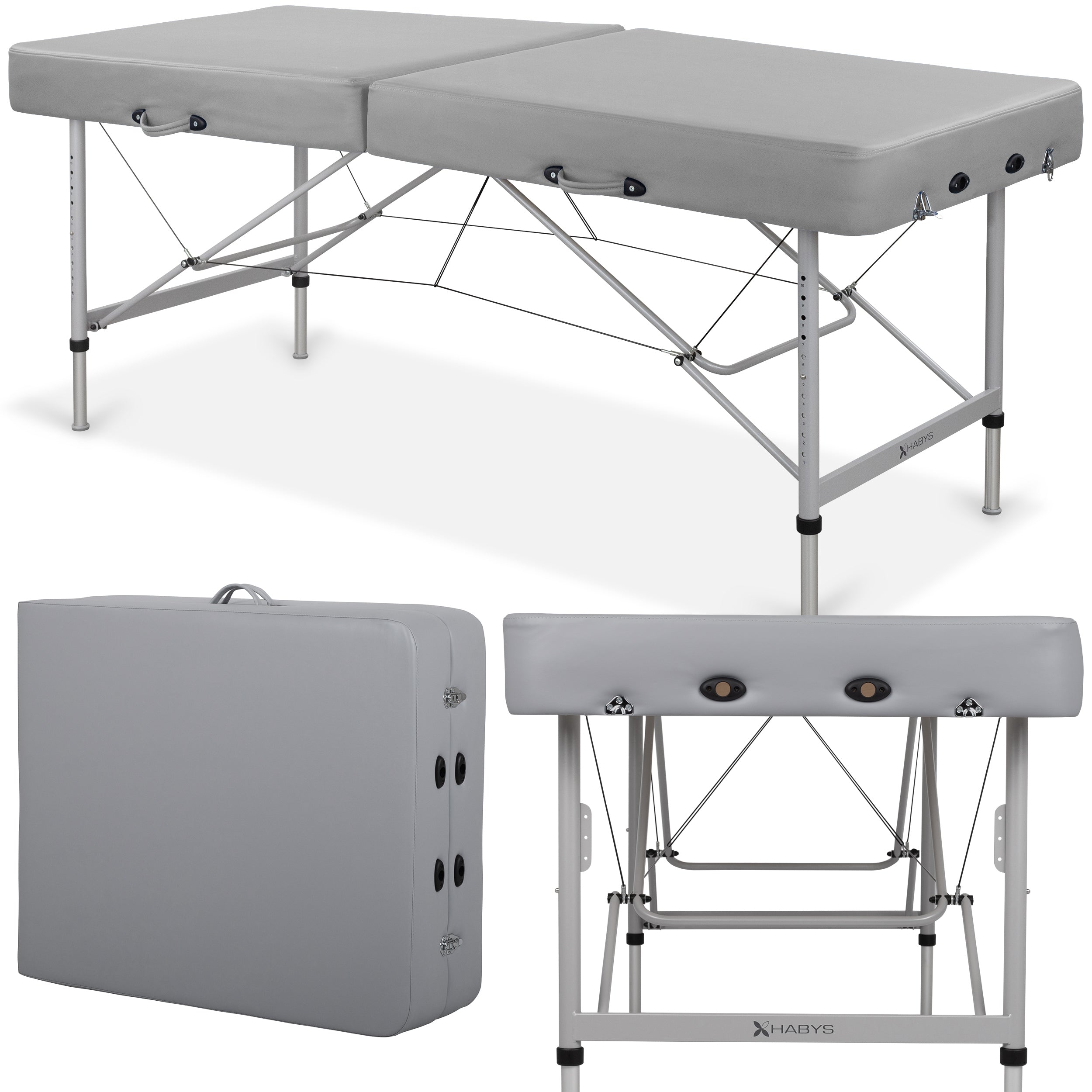 Table de Massage Panda Cranio Sacral Alu 80 Vinyl Flex K029 Gris