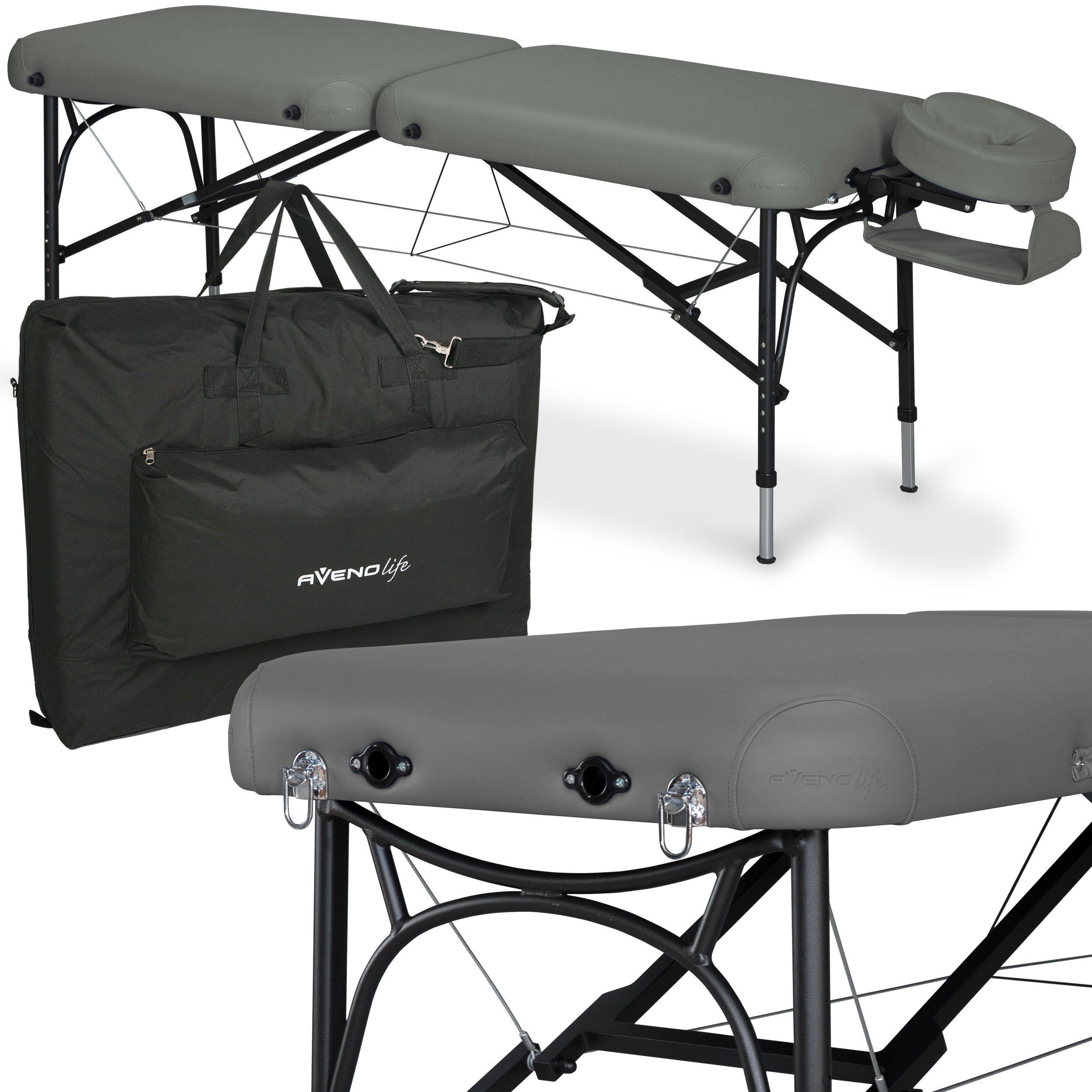 Table de massage Luna light Soft Touch K622 Charcoal