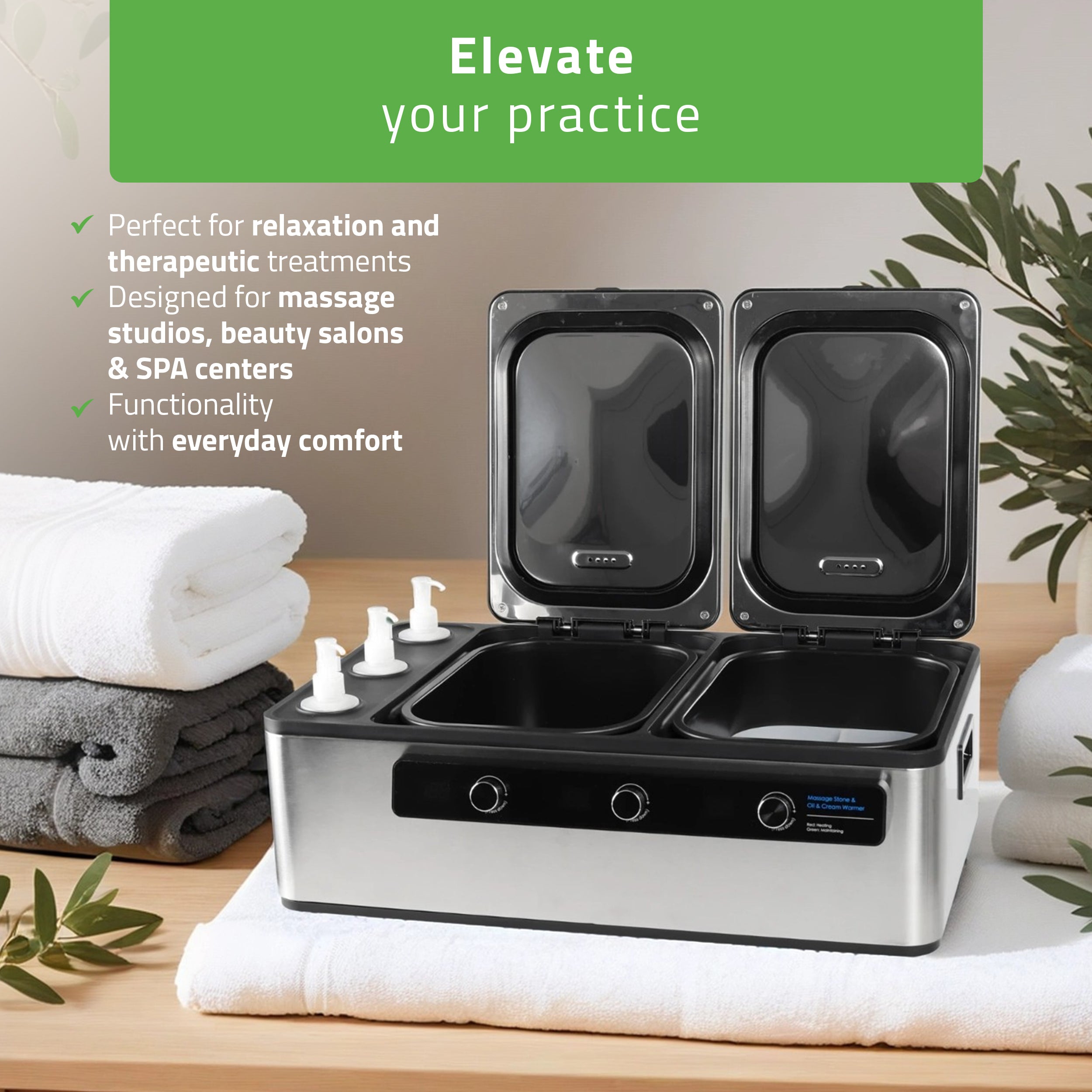 Multifunctionele steen- en olieverwarmer