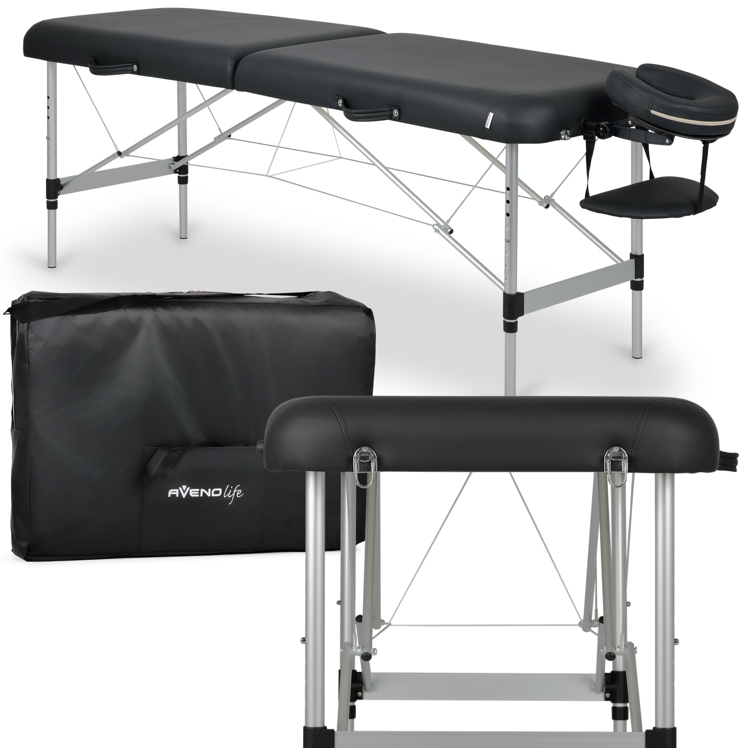 Table de massage et cosmétique portable Estetic Dark Comfy Base K515 Noir