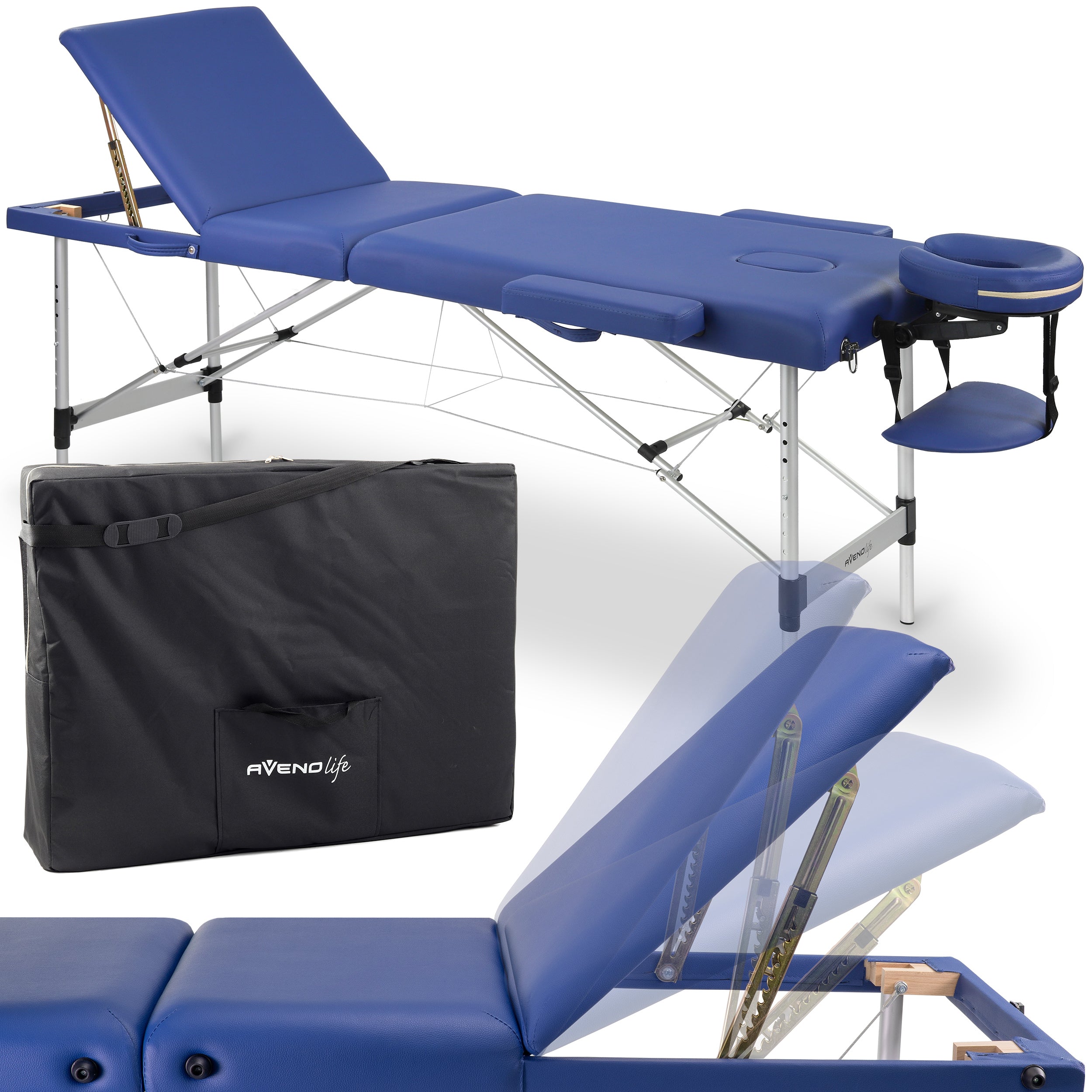 Table de massage portable Adele Comfy Base K512 Bleue