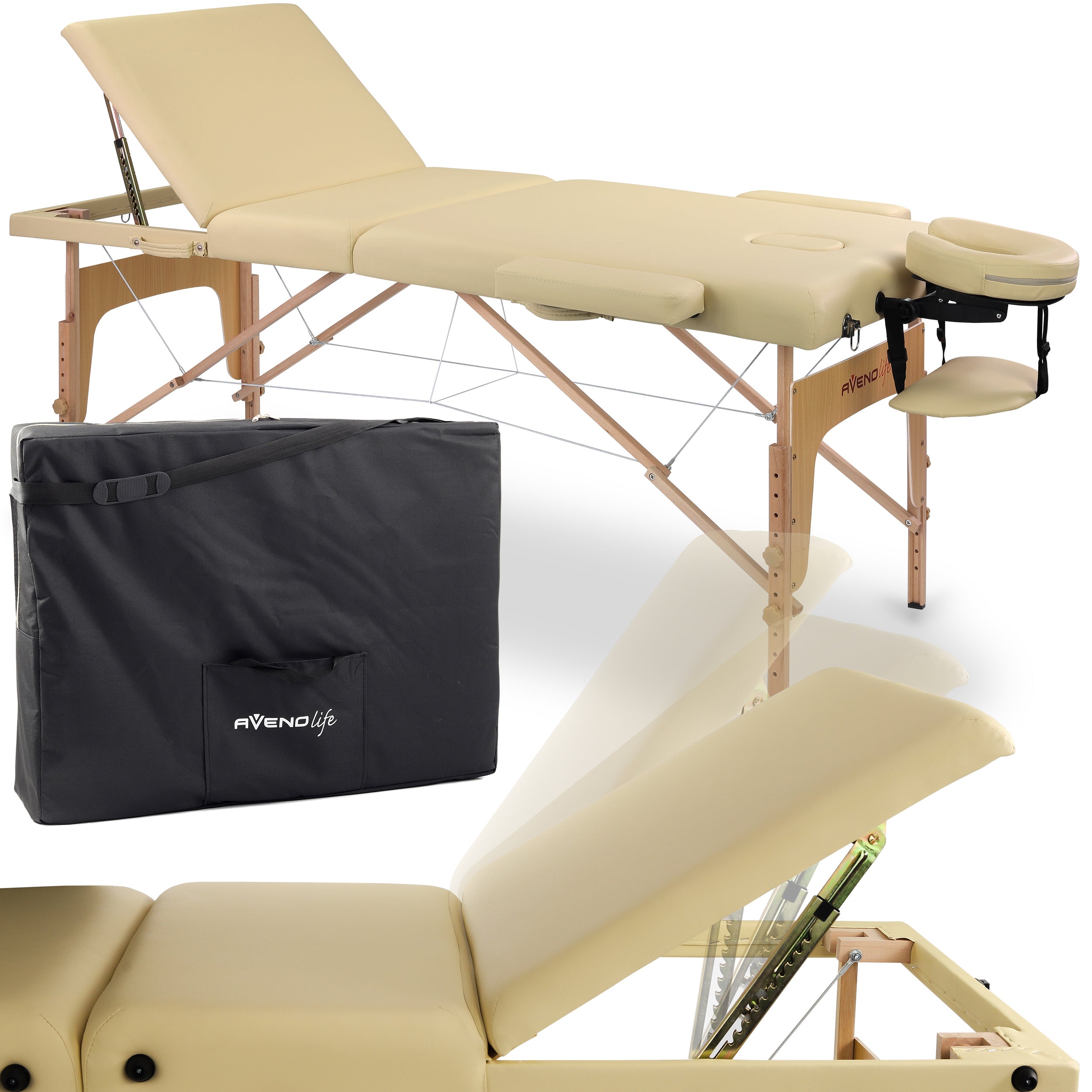 Draagbare massagetafel Bianca Comfy Base K533, Beige