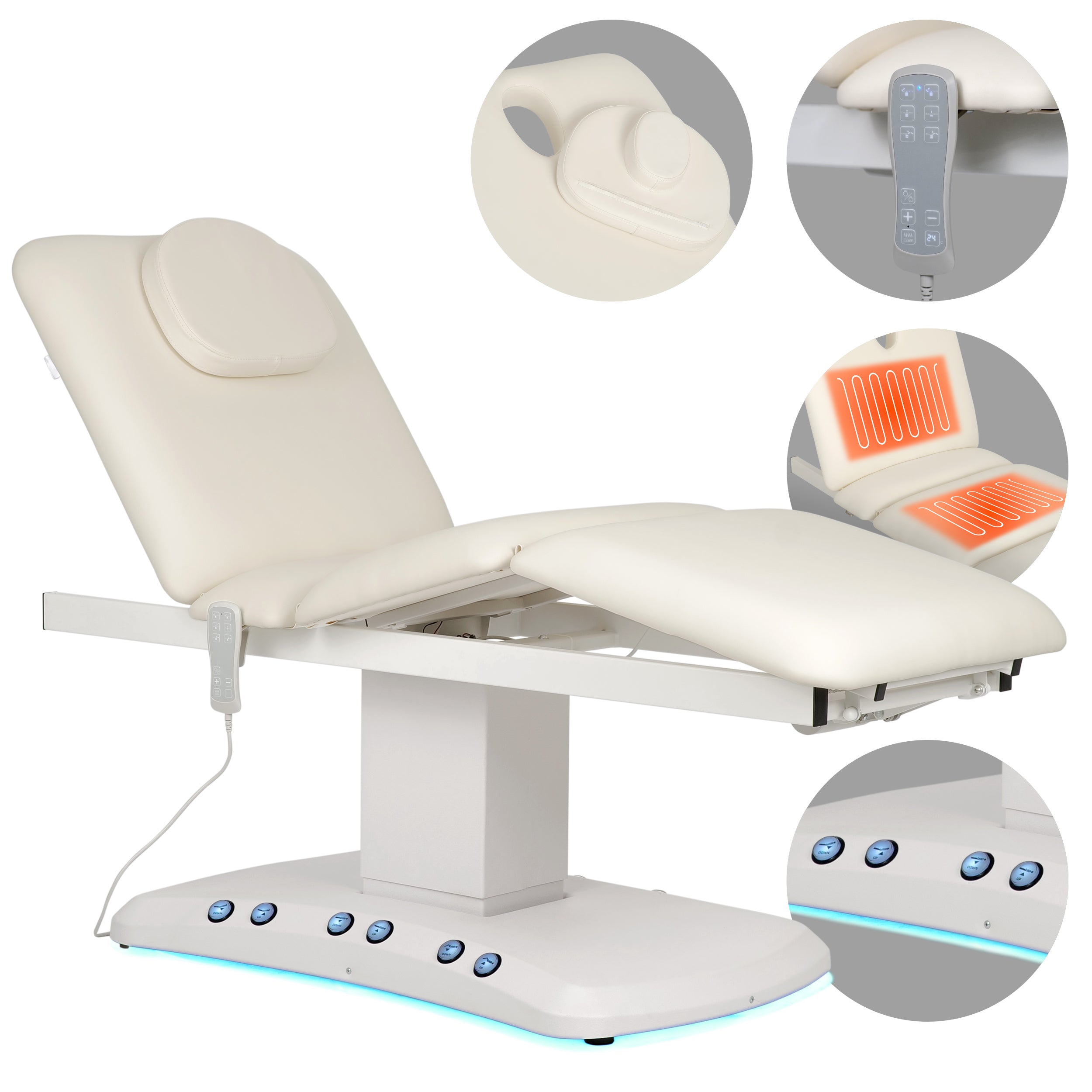 Serenity PRO 4 elektrisch verwarmde beautybank voor massage- en spabehandelingen