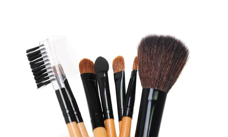 Set van 7 make-up borstels, zwart