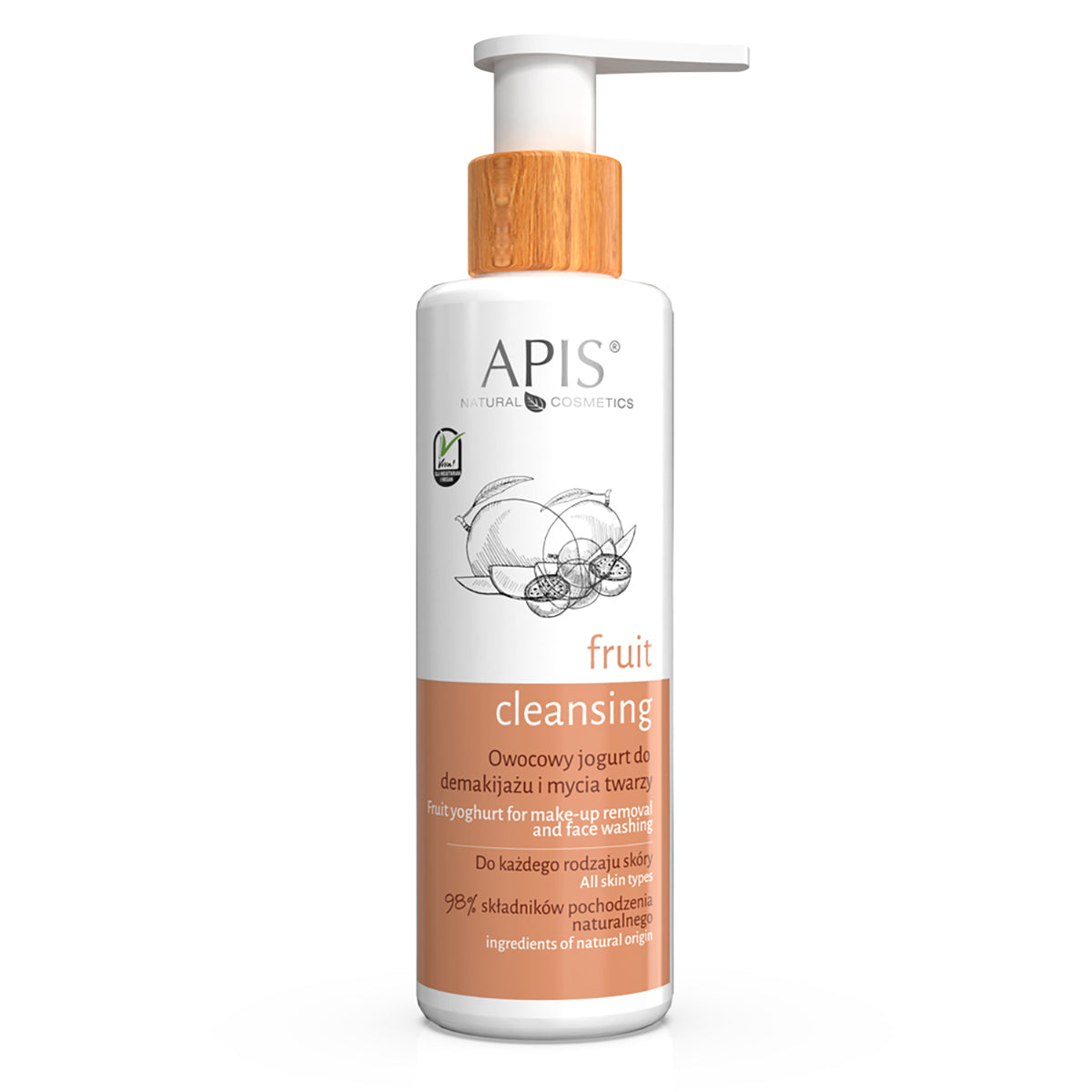 Apis fruityoghurt voor het verwijderen van make-up en het wassen van het gezicht 150 ml