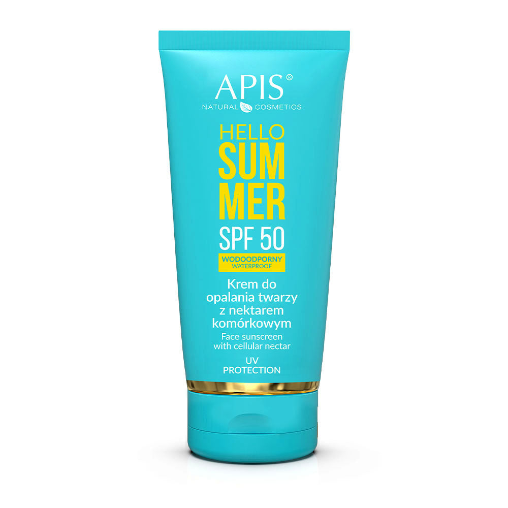 APIS Hello Summer Spf 50, Zonnebrandcrème voor het gezicht met celnectar 50 ml